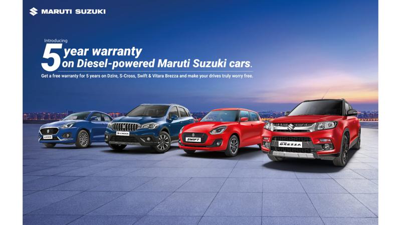 Maruti Suzuki complimentary 5 year or 1 lakh kms warranty