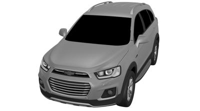 Chevrolet Captiva facelift's patent sketches leaked
