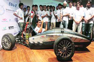 IIT Mumbai students unveil electric racing car EVo1