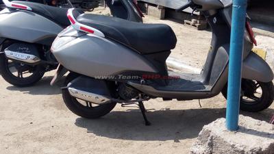TVS Jupiter spied with front disc brake and fuel-injection