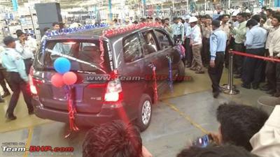 Toyota Innova production stopped at Bidadi plant