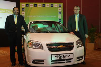 Chevrolet Aveo CNG Launch