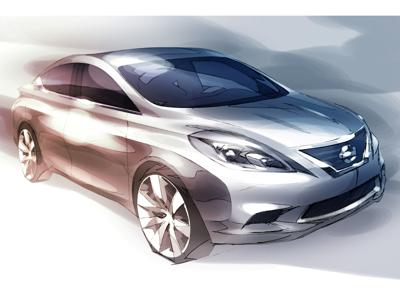 Nissan Unveils sketch of its New Global Sedan