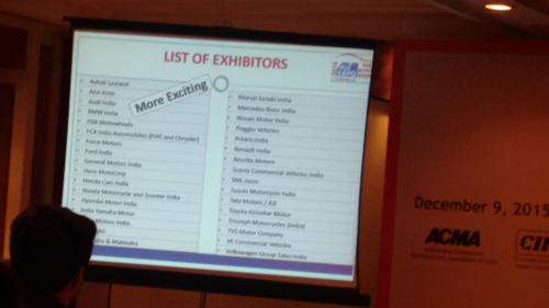 2016 Auto Expo: the exhibitors list
