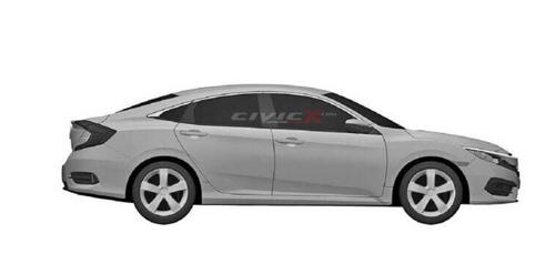 2016 Civic Sedan Design Sketch Side
