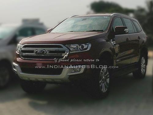2016 Ford Endeavour Front Three Quarter Snapped at an Indian dealership