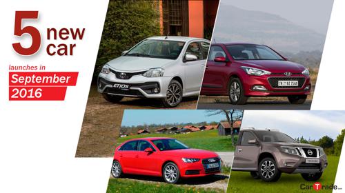 5 new car launches for September 2016