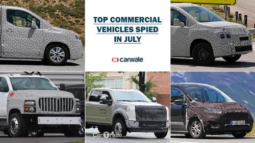 Top five commercial vehicles spotted in July