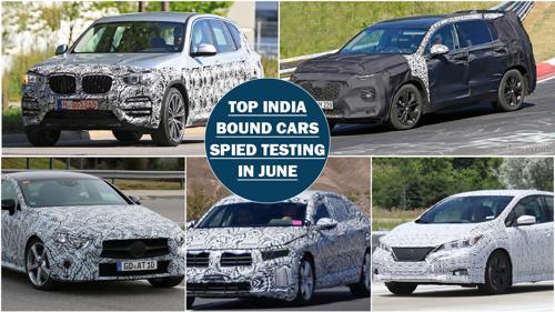 Top 5 India bound cars spied testing in June