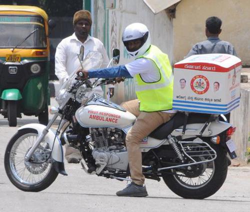 Innovative initiative Mobike ambulance service launched in Karnataka