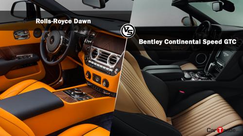 Bentley Continental GT Speed Vs Rolls-Royce Dawn cabin