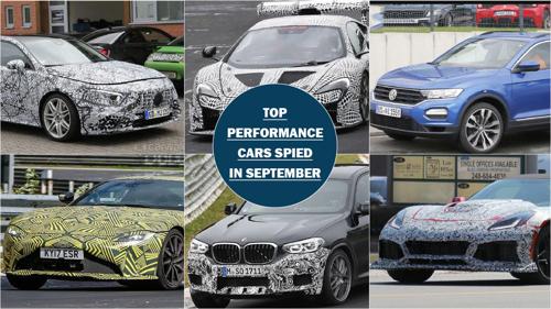 Top six performance cars spotted testing in September