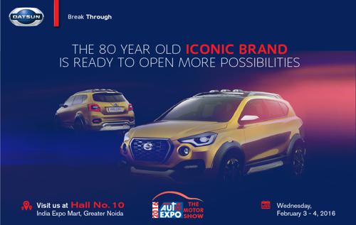 Datsun has confirmed the unveil of Go-Cross at 2016 Auto Expo