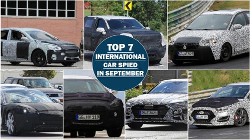 Seven international bound cars spied in September