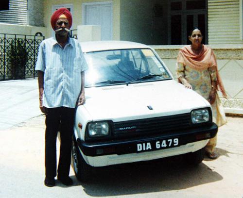 Harpal Singh with his car