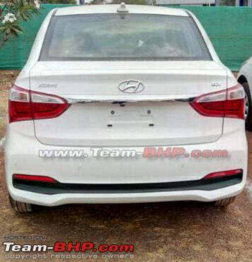 2017 Hyundai Xcent facelift spotted undisguised