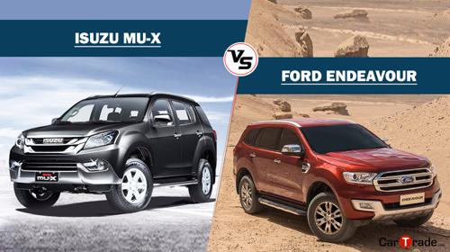 Spec comparison Isuzu MU-X vs Ford Endeavour