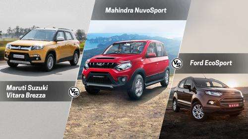 Mahindra NuvoSport Vs Maruti Suzuki Brezza Vs Ford EcoSport