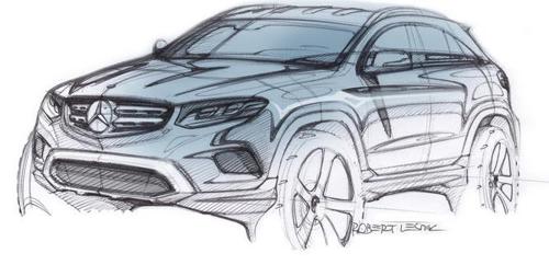 Mercedes reveals GLC design sketch; Global debut on June 17, 2015 