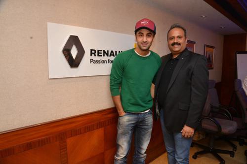 Ranbir Kapoor with Mr Sumit Sawhney Country CEO MD Renault India