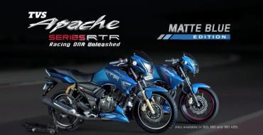 Tvs Apache Matte Blue Edition Launched In Rtr 180 And Rtr 160 This Festive Season Cartrade