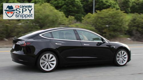 Tesla tests new Model 3 without camouflage