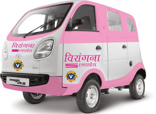 Women serviced 4-Wheeler Auto-Rickshaw launched - only for Women