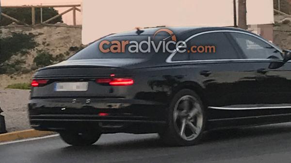 Upcoming Audi A8 spotted with minimal camouflage