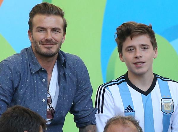 David Beckham and his son Brooklyn escape unhurt in Audi crash