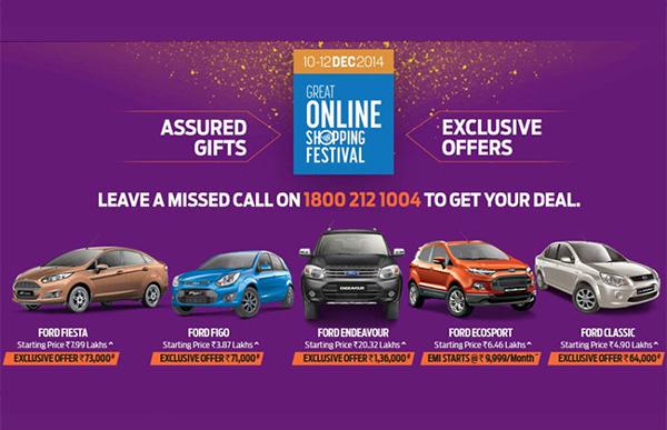Ford India takes part in Google's Great Online Shopping Festival