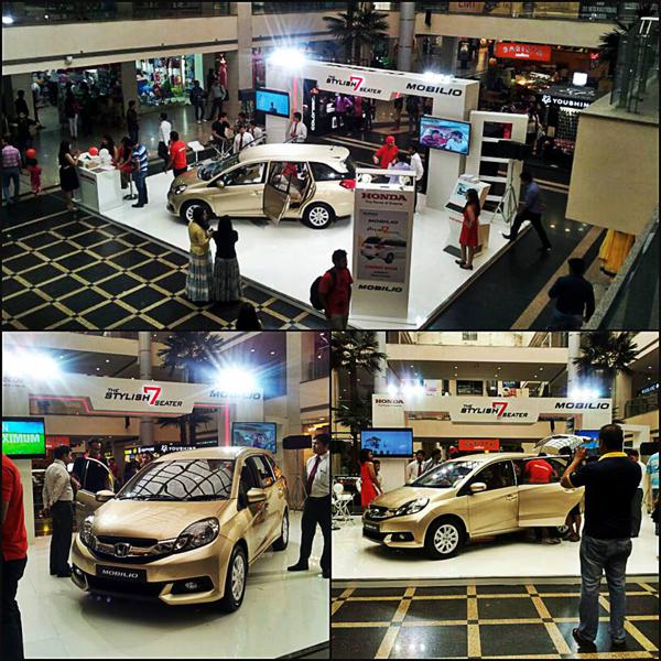 Honda puts Mobilio on display at Shipra mall in Indrapuram