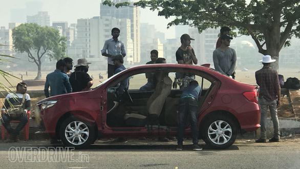 2018 Honda Amaze spied during TV commercial shoot 