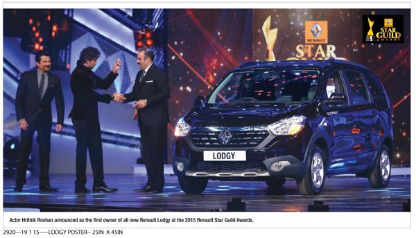 Hrithik Roshan gets the first Renault Lodgy 