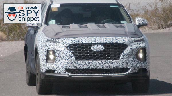 Hyundai spotted testing its Santa Fe once again