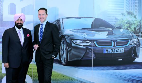 L R Mr Libra MD Libra Autohaus and Mr Schloeder Act President BMW Group India