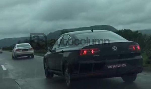 New Volkswagen Passat spied testing on the Mumbai-Pune Expressway 