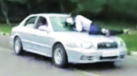 Once again, Chandigarh cop gets dragged on car bonnet 