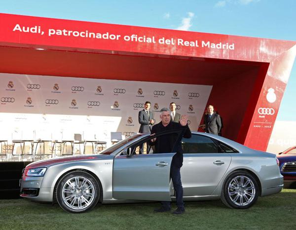 Real Madrid team members get a new swanky ride by Audi