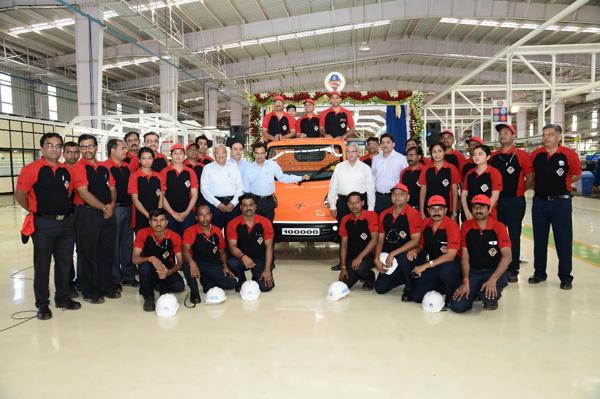 Tata motors rolls out 100,000th Tata Ace Zip from its Dharwad, Karnataka facilit