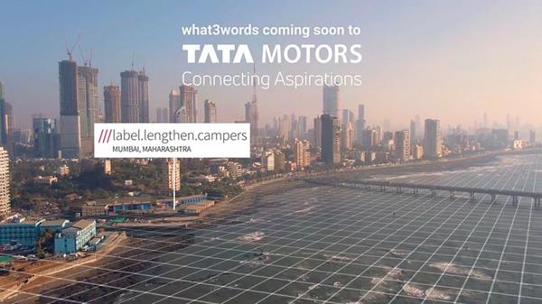 Tata Motors what3words addressing system