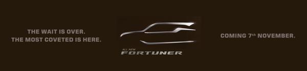 Toyota India starts teasing the new Fortuner ahead of its launch
