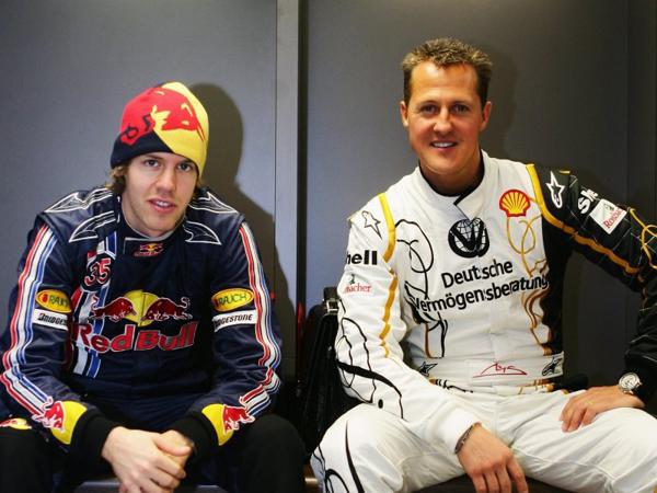 Vettel and Schumacher 