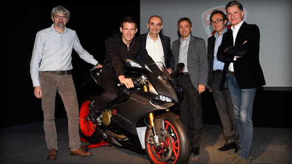 Volkswagen presents Ogier with Ducati 1199 Panigale S Senna edition