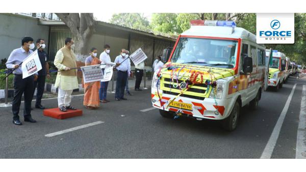 Force Motors delivers 150 Traveller Ambulances to government of Gujarat